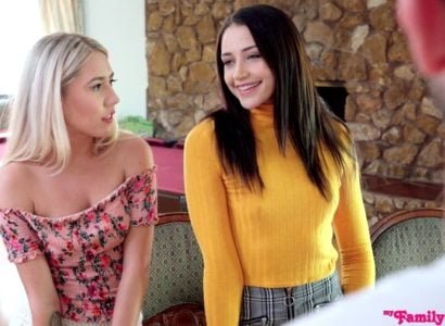 Жена прокраивается со своим братом, в то время как ее муж холодно